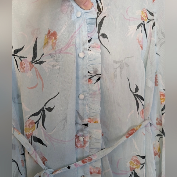 Jessica Simpson Sheer Floral Maternity Blouse Top, Sz. SMALL - Picture 6 of 8